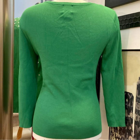 Vintage Rudy Rd. Abalone shell apple green sweater size medium - Picture 13 of 13